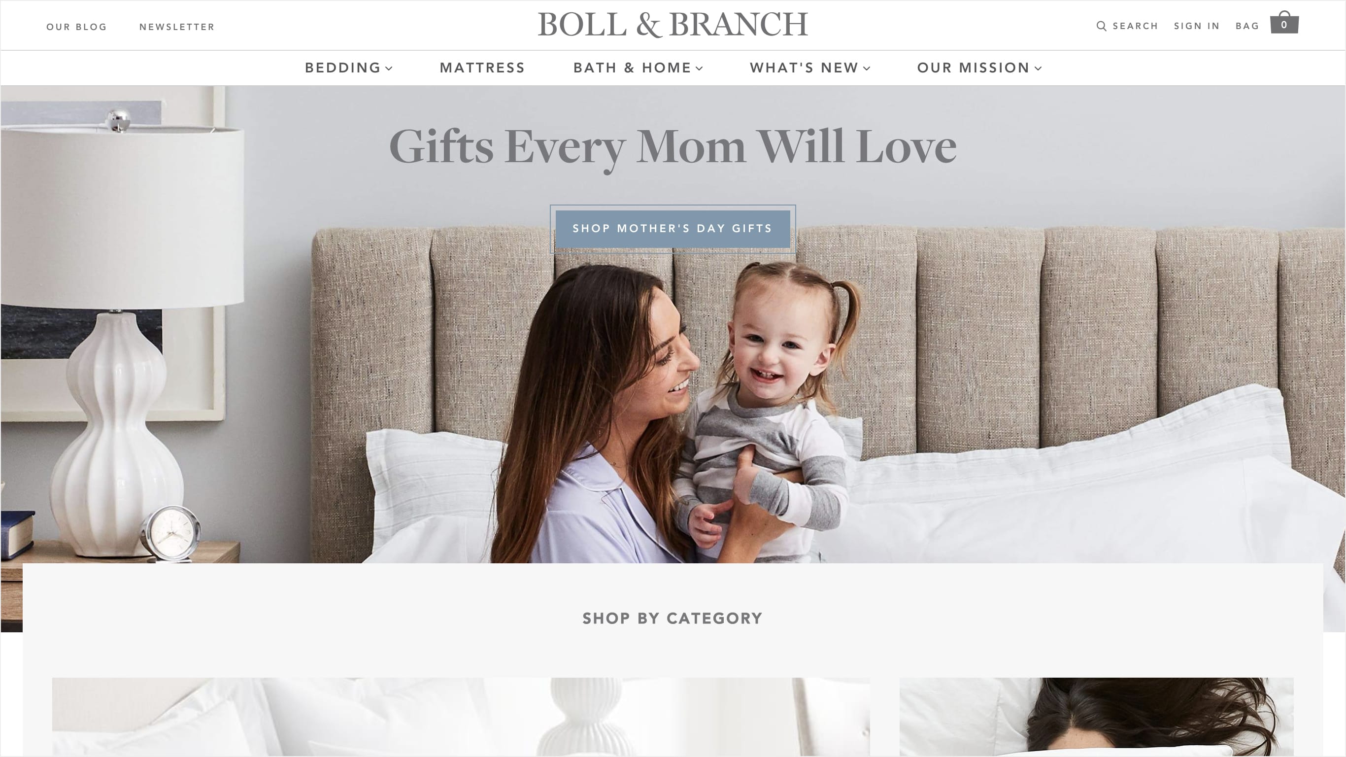 Boll & Branch Shopify Site