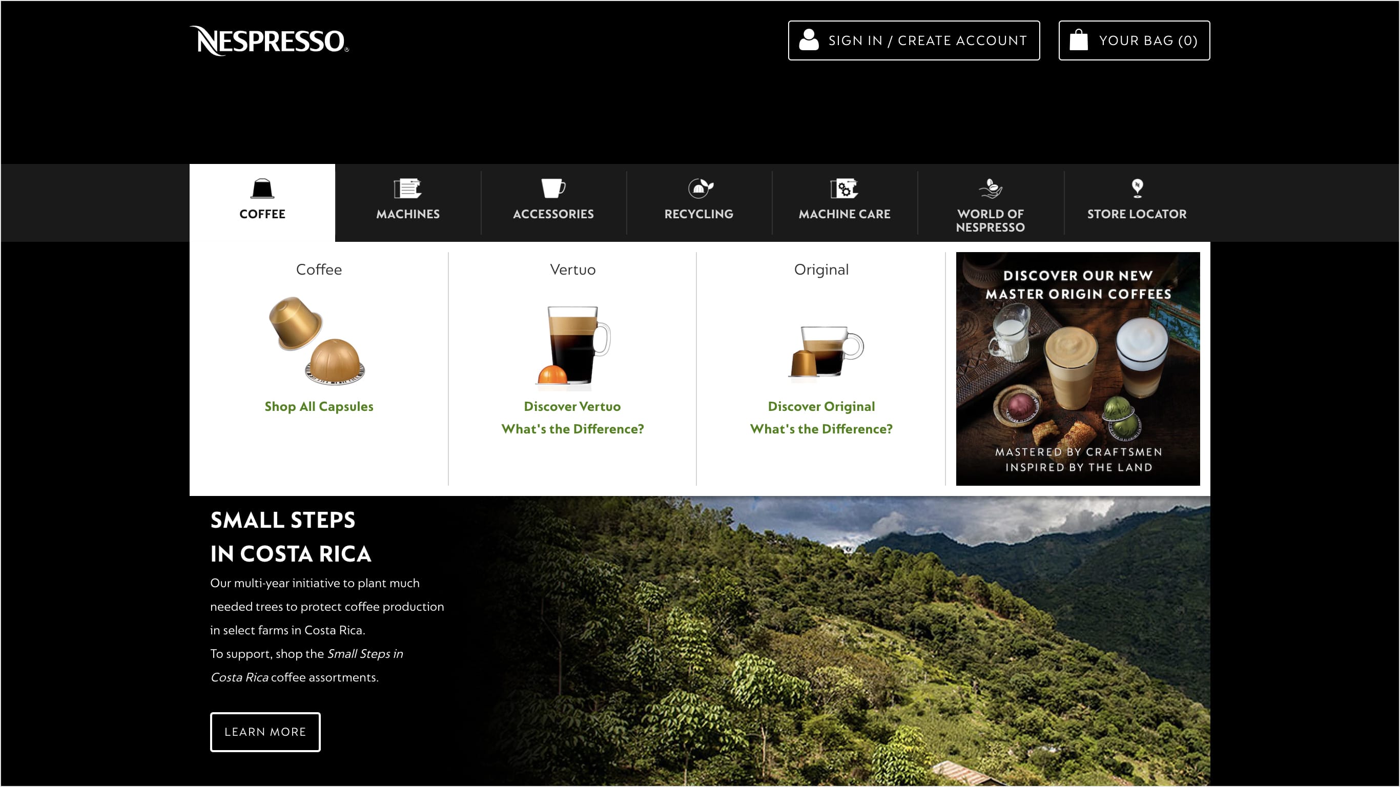 Nespresso Shopify Site