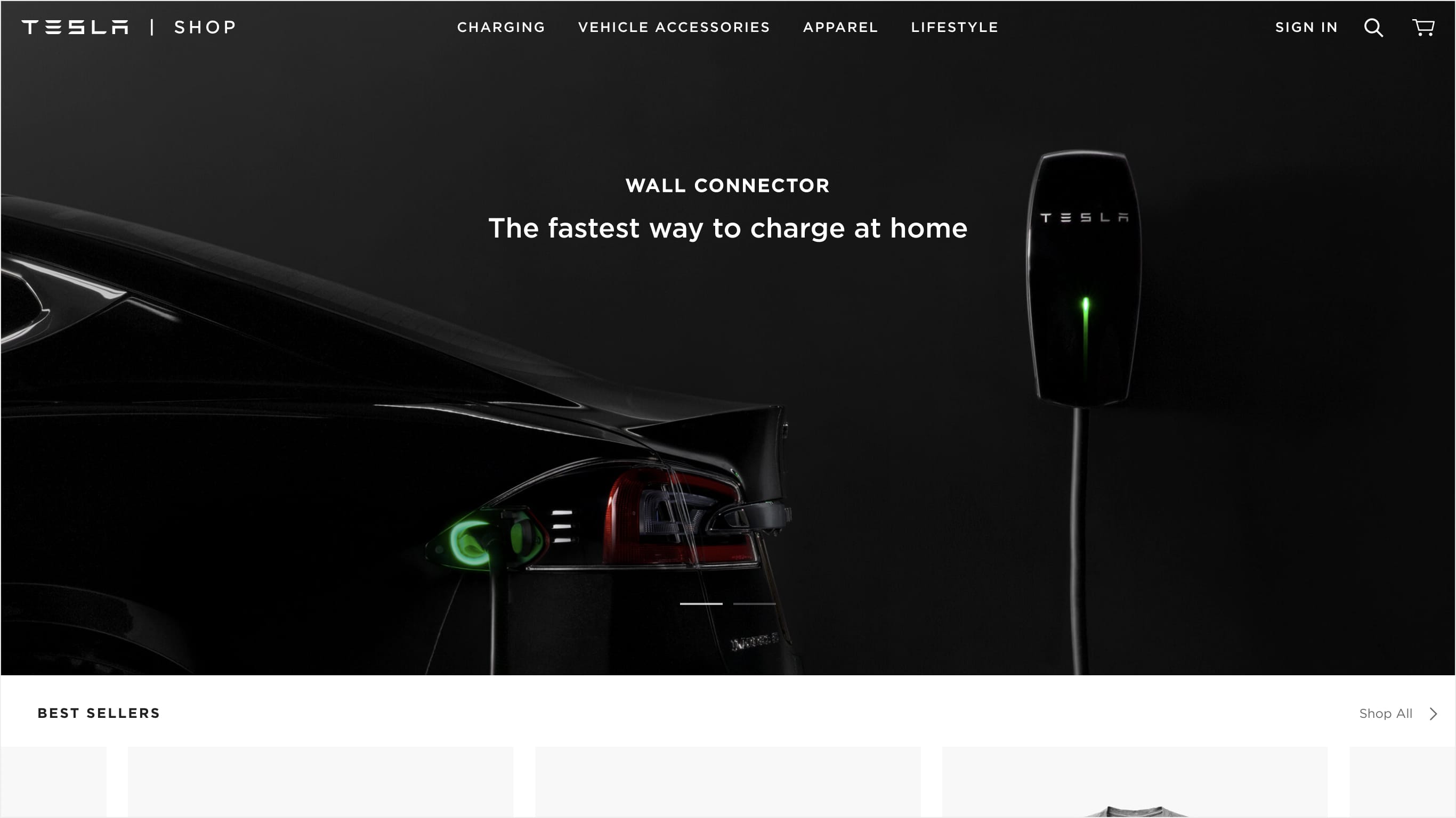 Tesla Shopify Site