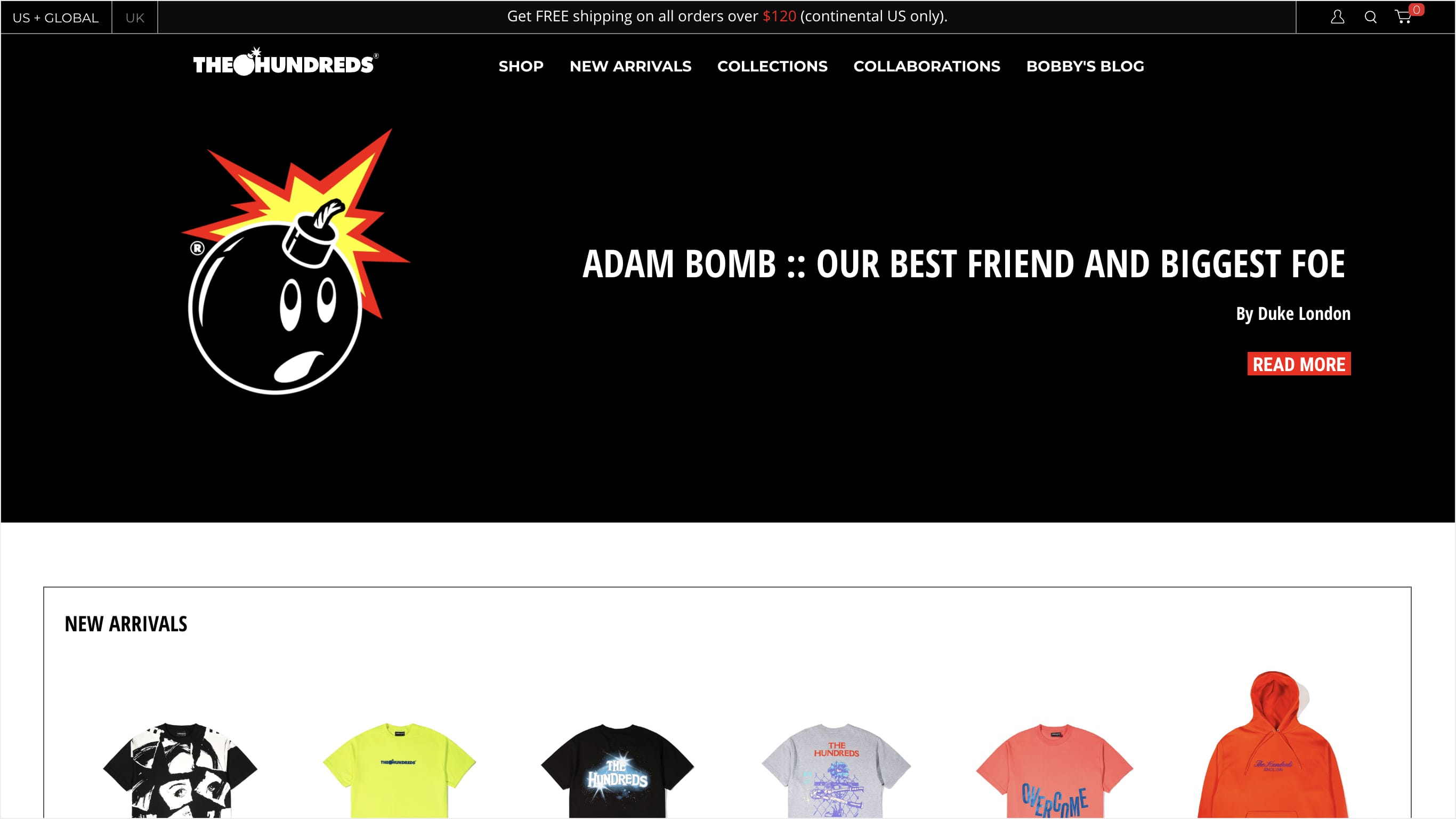 The Hundreds Shopify Site