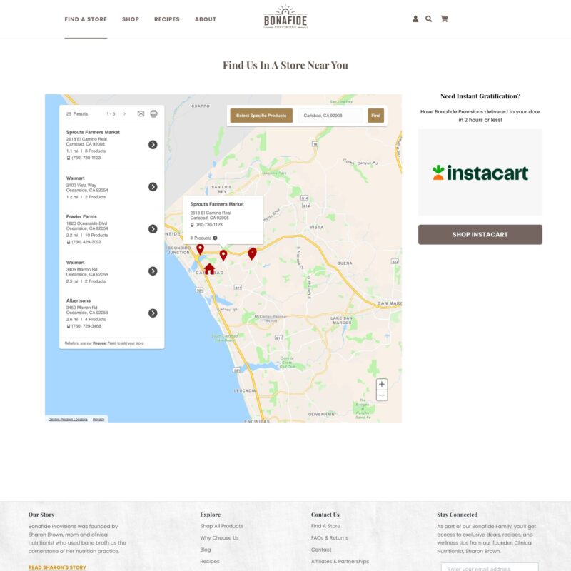 ROXO | Bonafide Provisions Find A Store Page